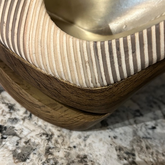 Jessica Simpson Colie Wood Platform Heels Size 10 - Picture 14 of 14